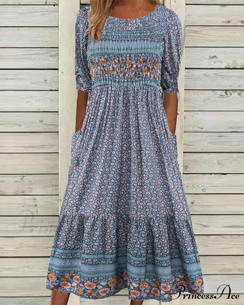 Pocket floral dress