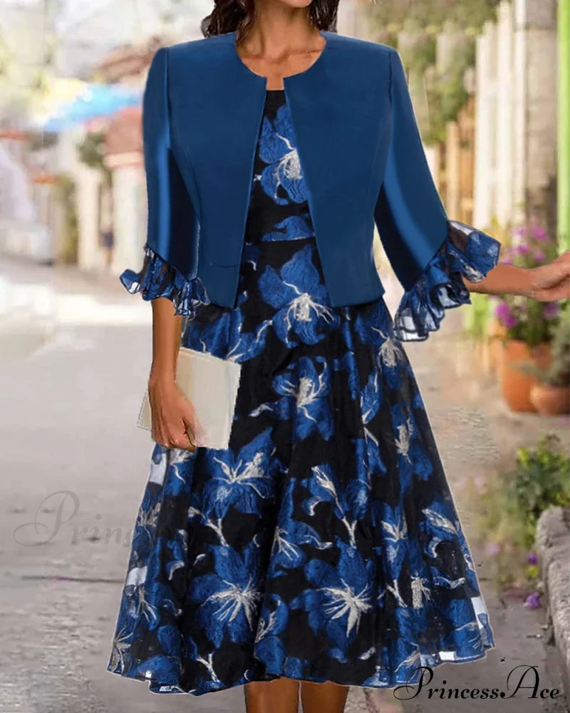 Floral Print Two Piece Set - Image 3
