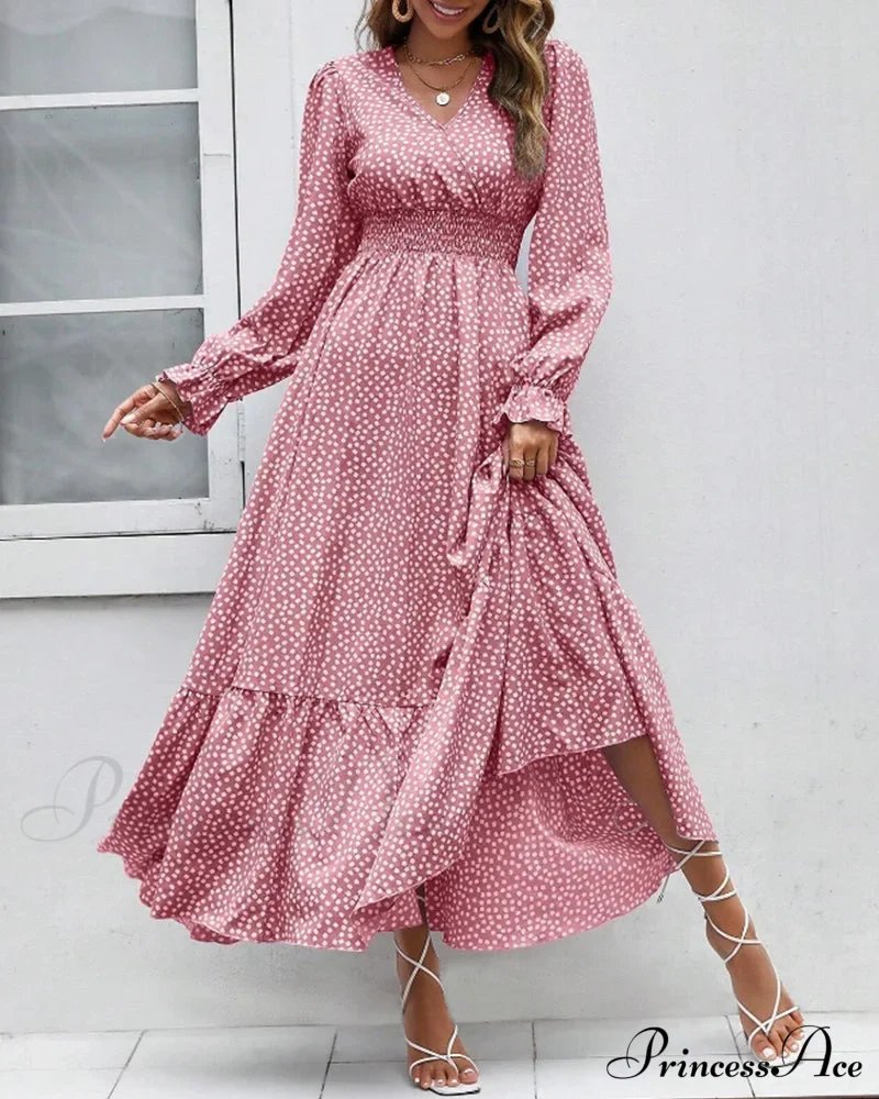 Maxi dress with polka dot print - Image 2