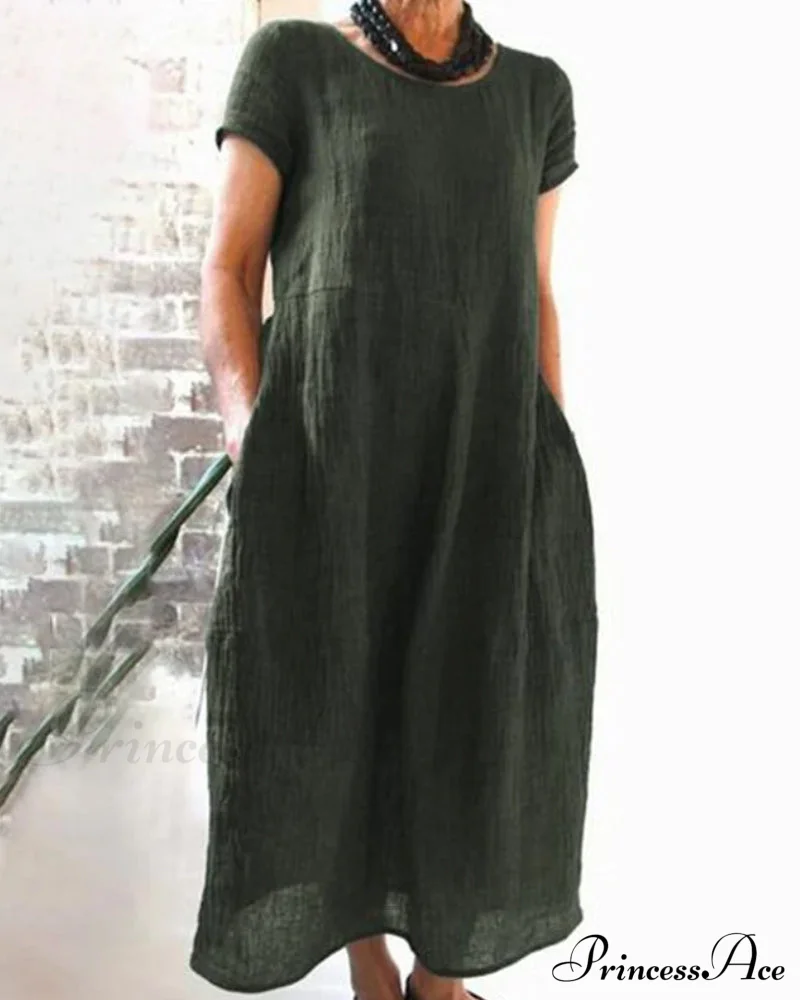 Solid Color Dress - Image 7