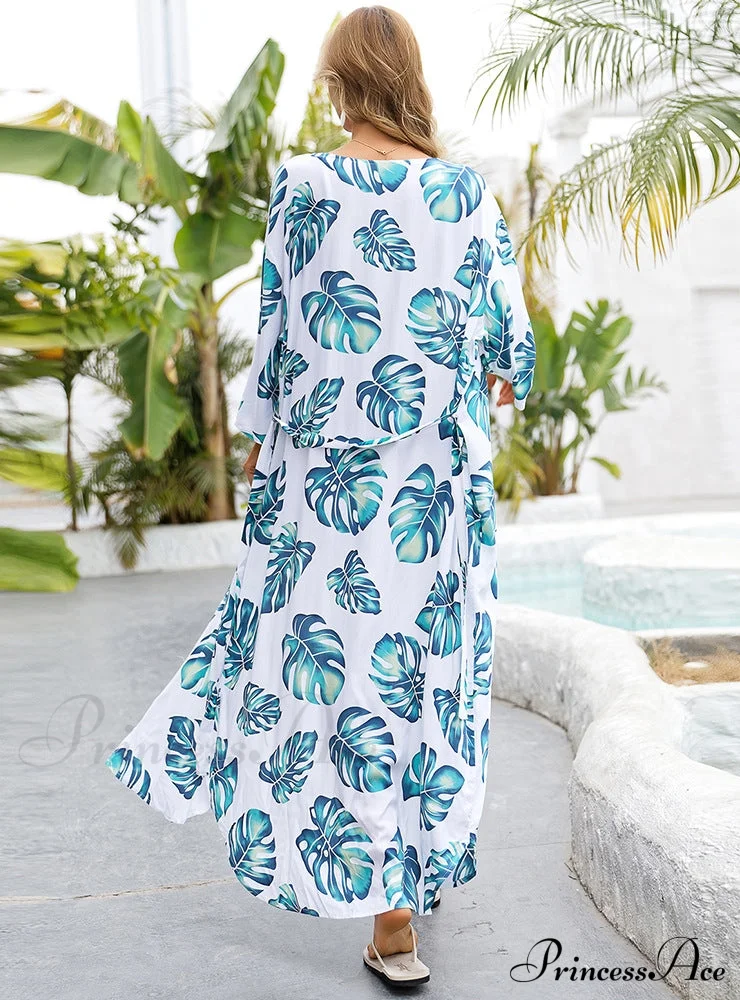 Printed Beach Sunscreen Cover Up - Image 2
