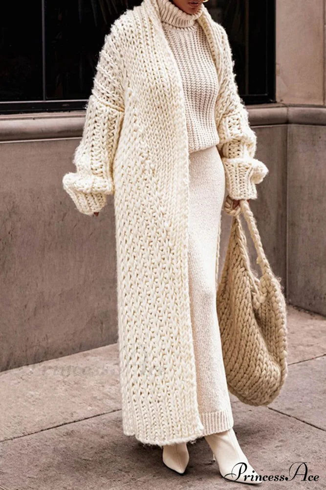Chunky Knit Openwork Cardigan