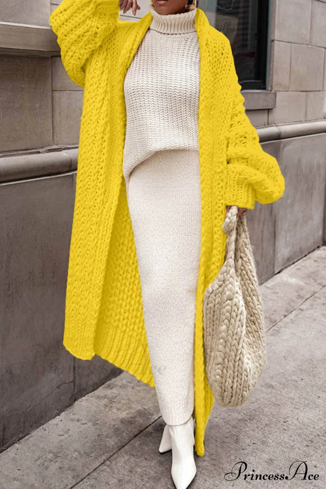 Chunky Knit Openwork Cardigan - Image 7