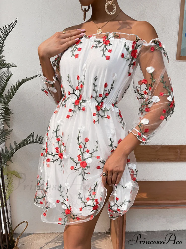 Lace Off-The-Shoulder Dress - Image 4