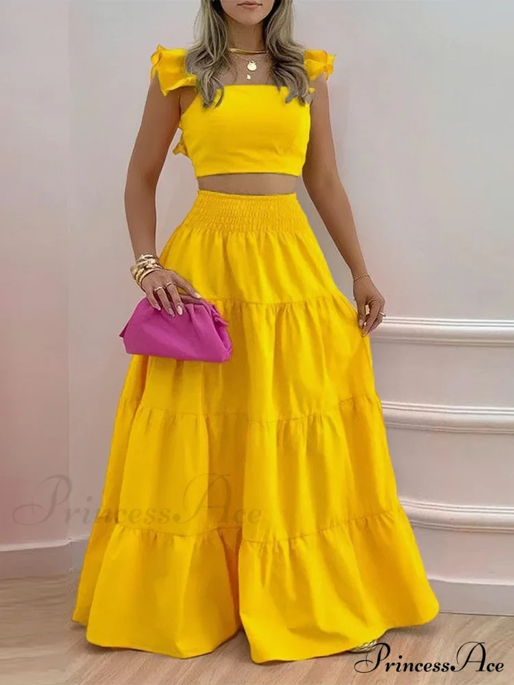 Mid Waist Swing Skirt and Career Two Piece Dress Suit - Image 5