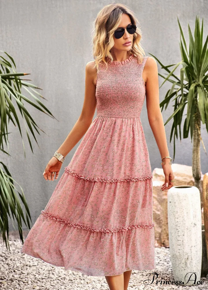 WOMEN PRINT SLEEVE DRESS