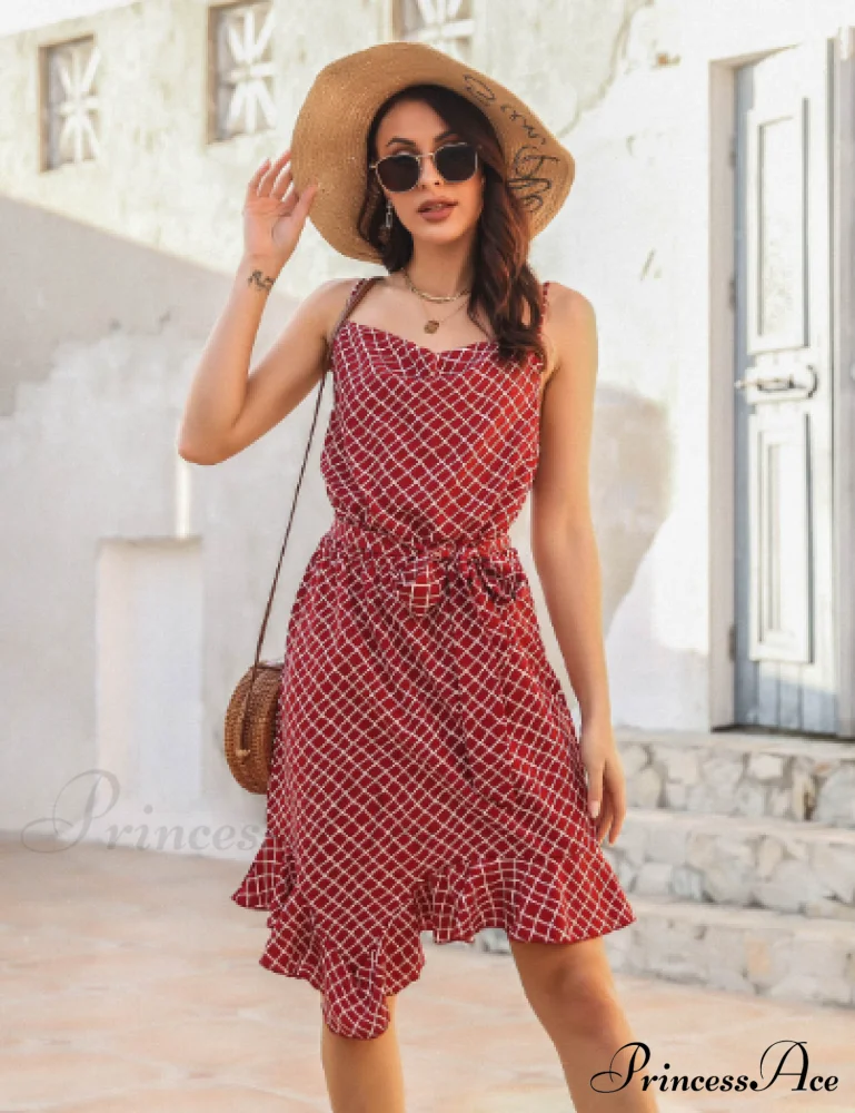 Irregular Dress with Strap Stripe
