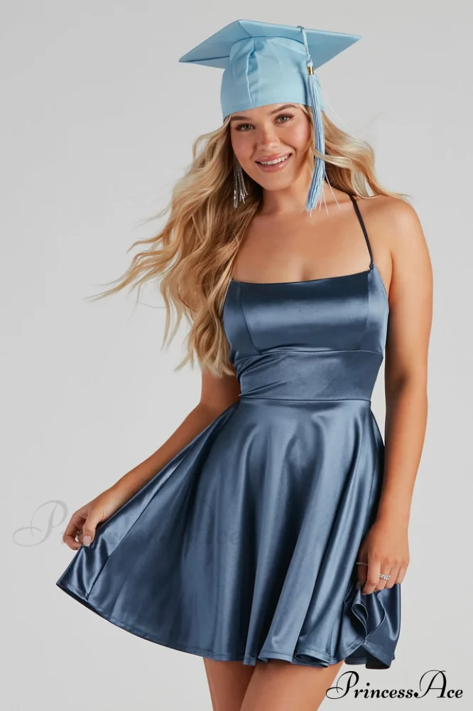A Moment In Satin Skater Dress - Image 16