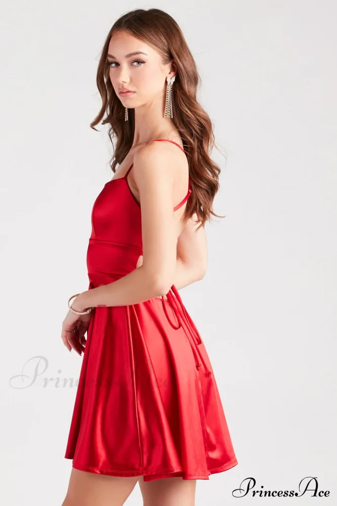 A Moment In Satin Skater Dress - Image 8