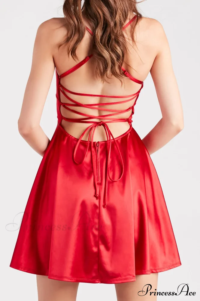 A Moment In Satin Skater Dress - Image 9