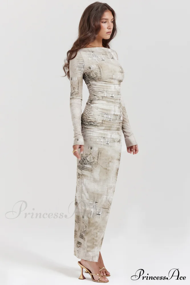Lanetta Feminine Stylish Printed Maxi Dress - Image 3