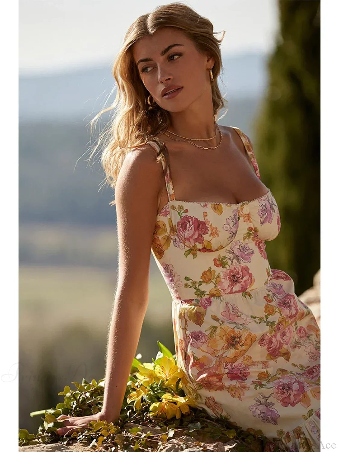 Print Bodycon A-line Vacation Dress - Image 2