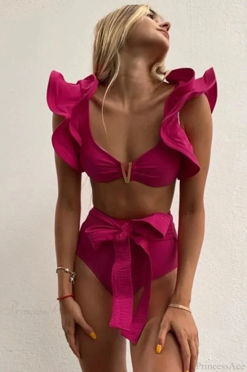 Print Push Up High Waist Bikini Set - Image 10