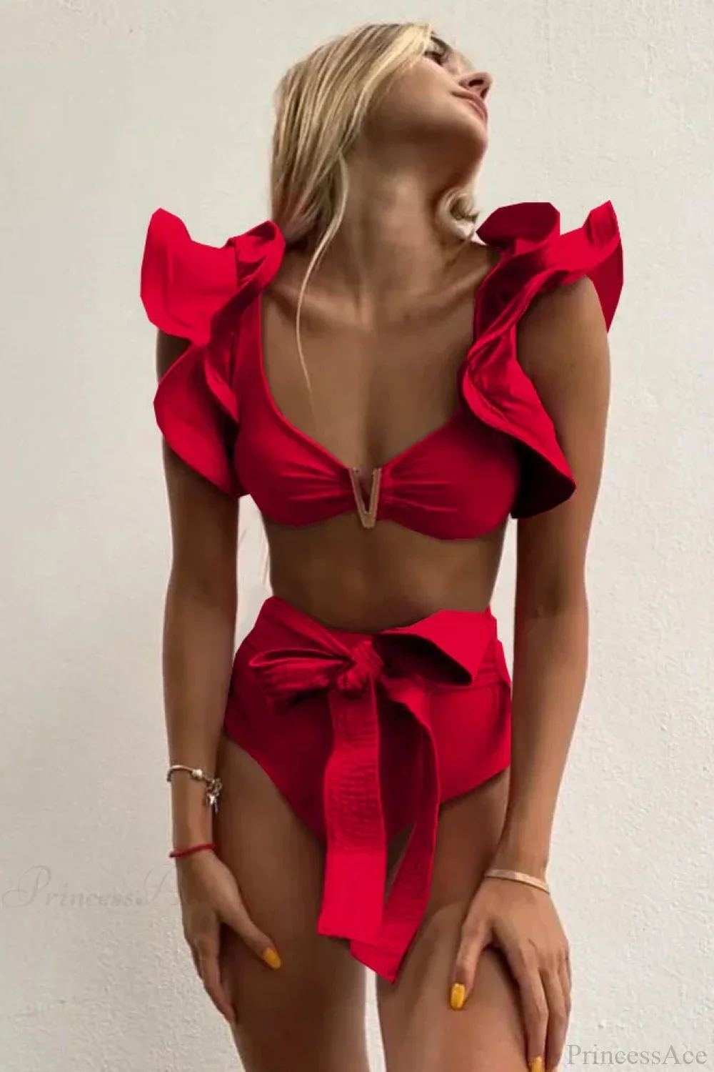 Print Push Up High Waist Bikini Set - Image 11