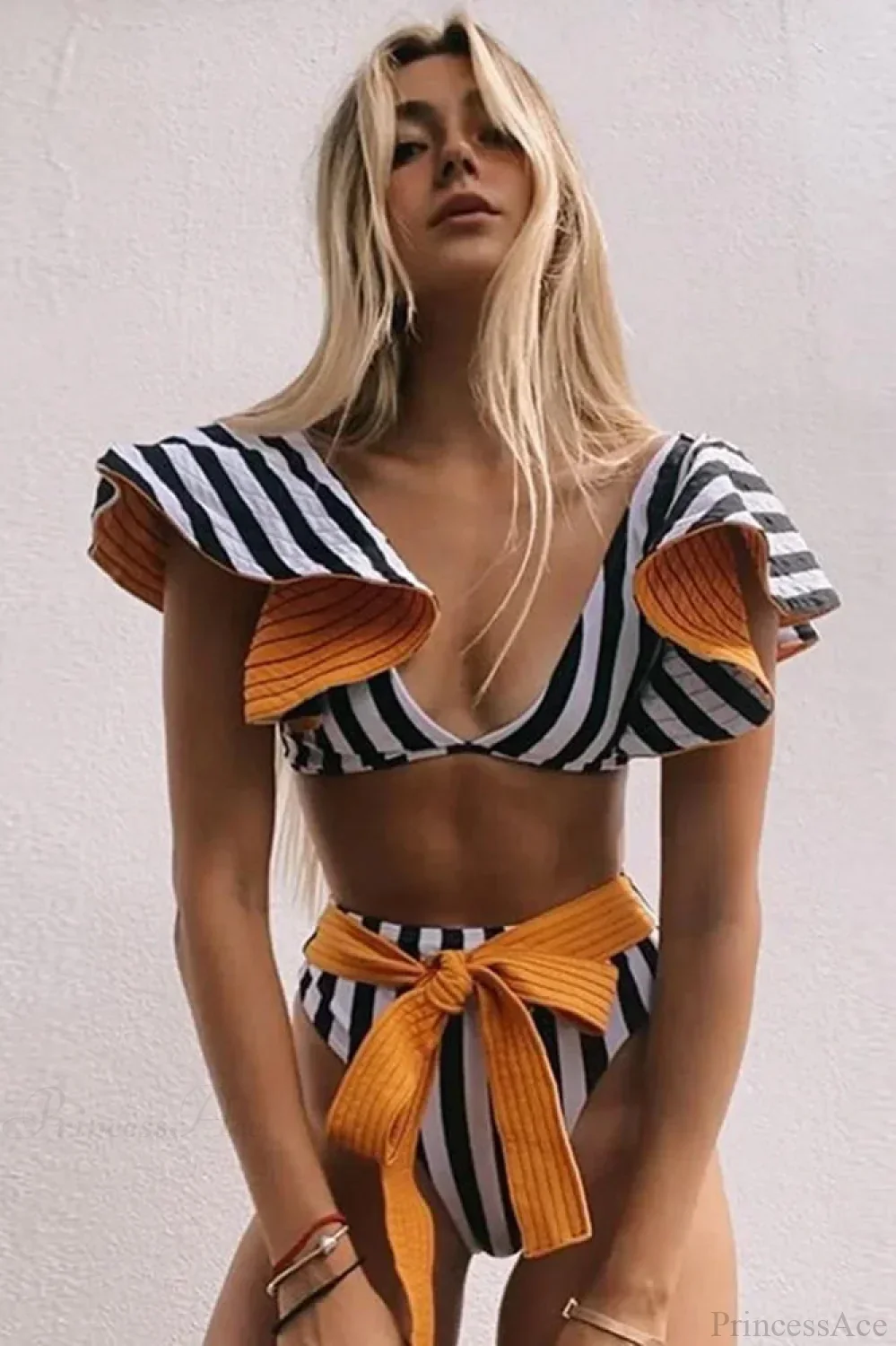 Print Push Up High Waist Bikini Set - Image 8