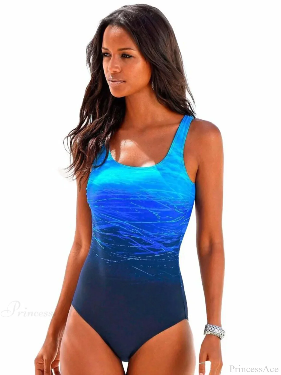 Print Sport Cross Backless One Piece Set - Image 4
