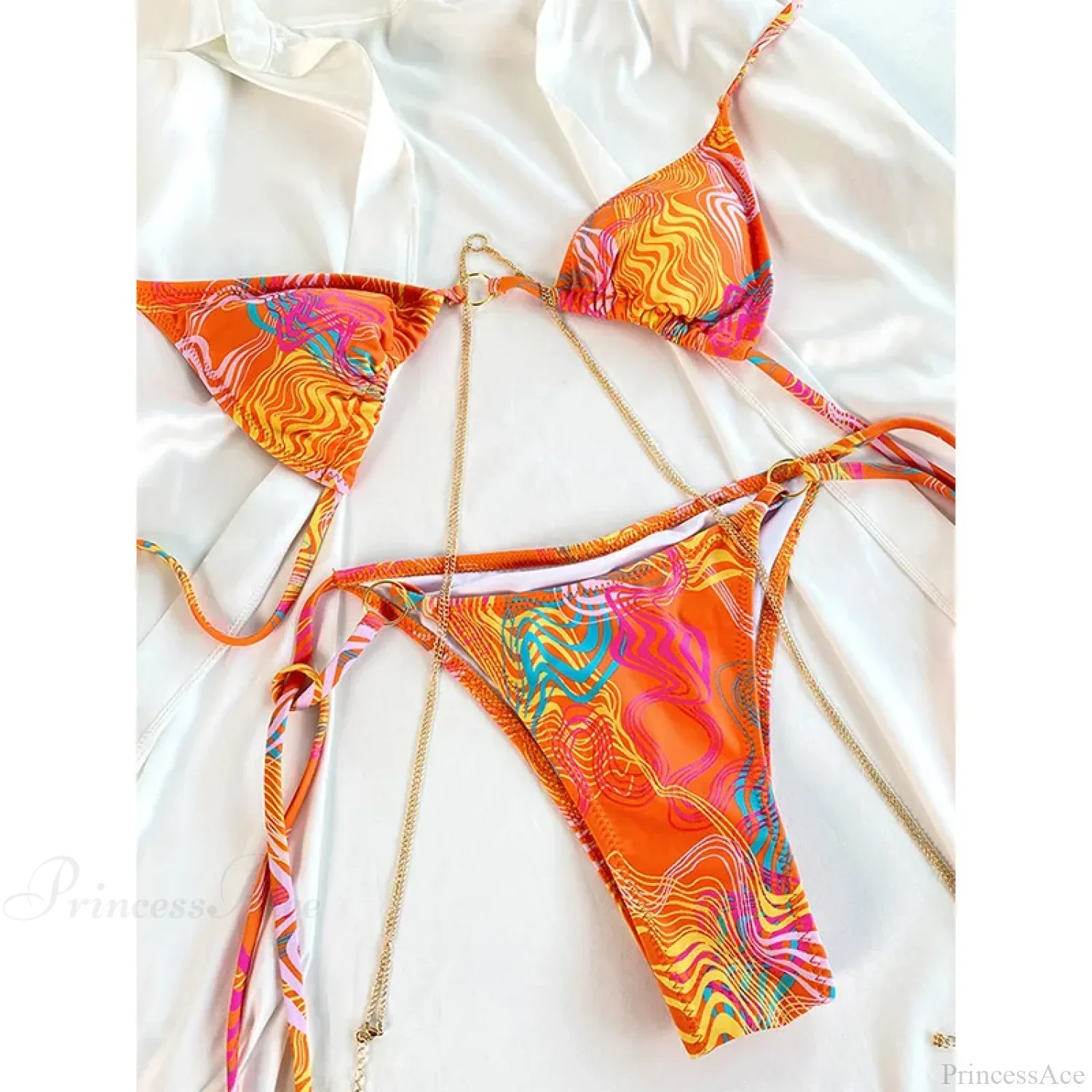 Print Triangle Bikini Set - Image 8