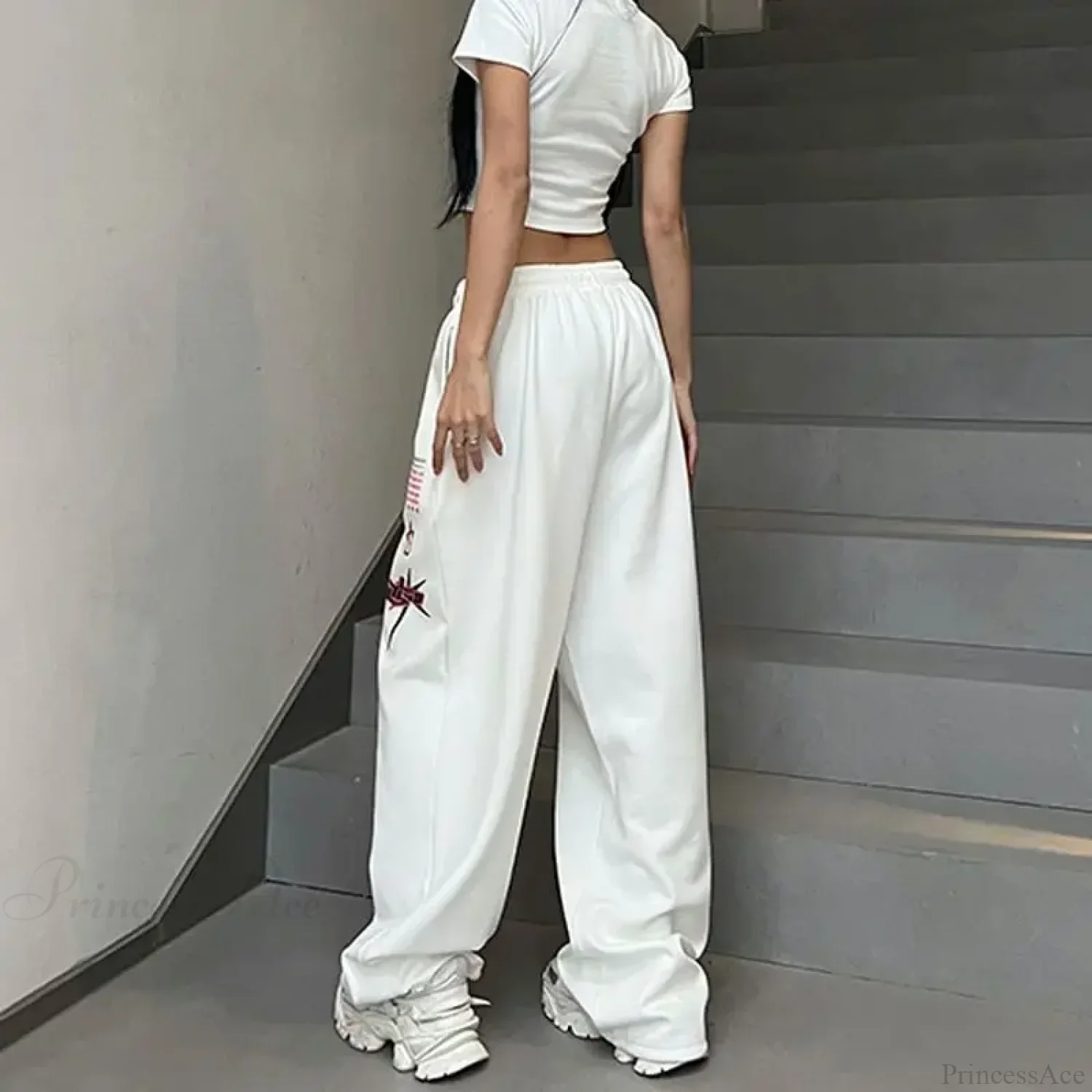 Printed Drawstring Casual Pants - Image 2