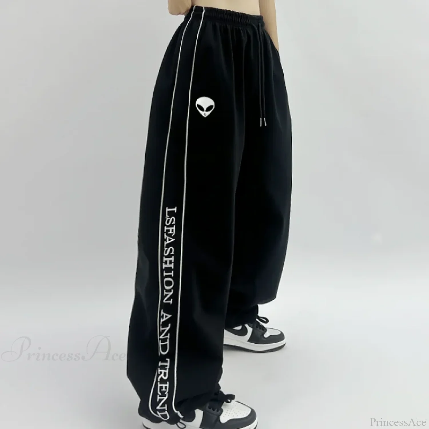 Printed Drawstring Sports Casual Pants - Image 4