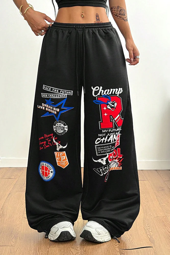 Printed Hip Hop Loose Casual Pants - Image 2