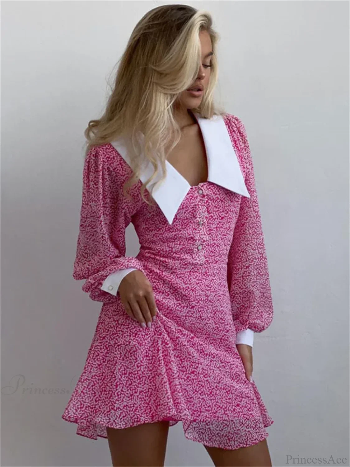 Printed Long Sleeve Mini Dress - Image 2