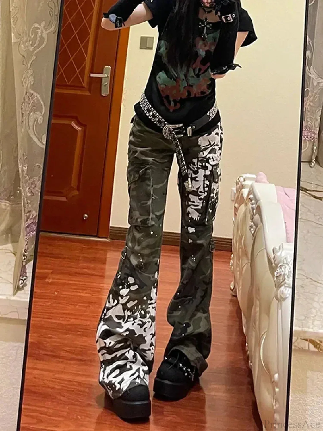 Printed Medieval Dragon Flared Pant - Image 5