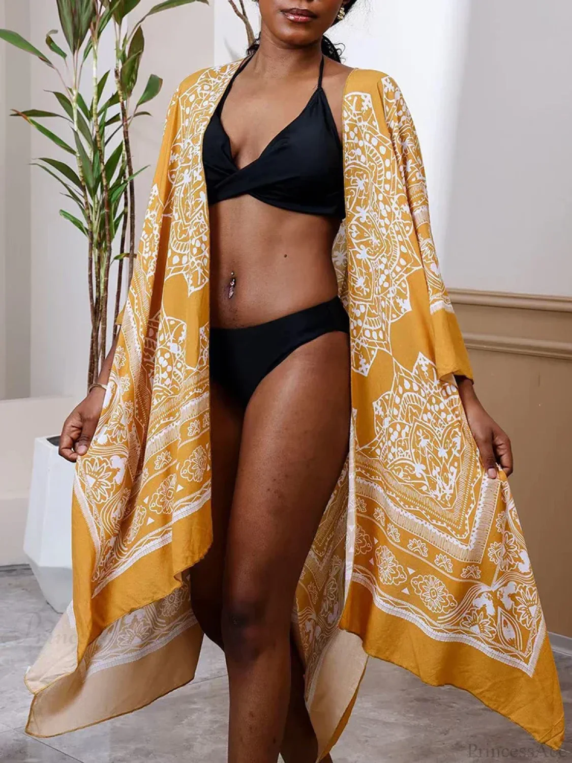 Printed Plus Size Bikini Cover Up - Image 6