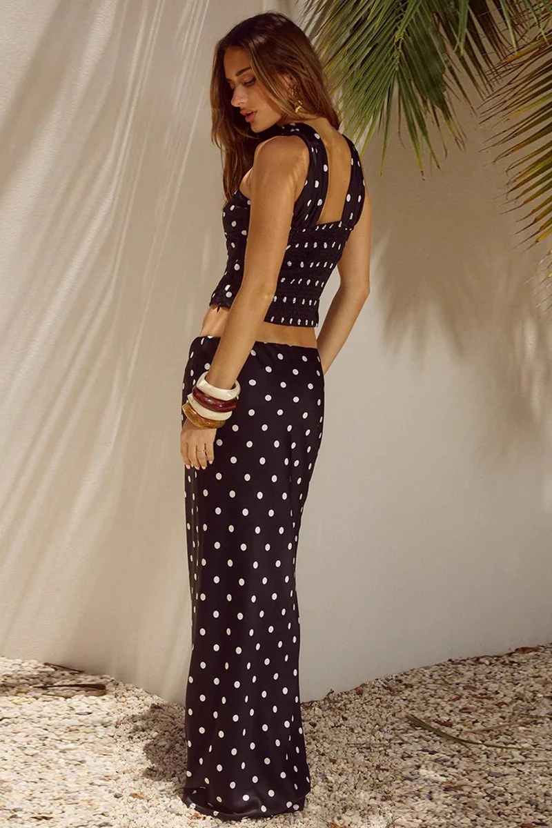Printed Ruched Tube Top Two Pieces Set - Image 3