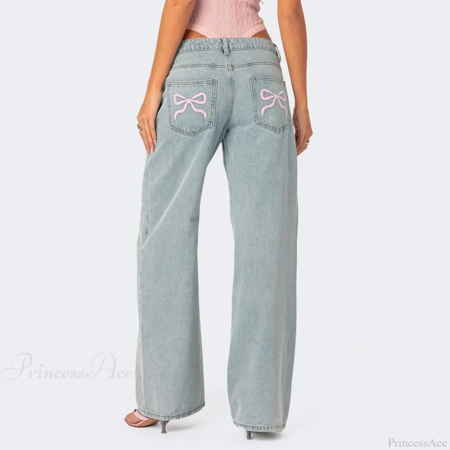Printed Zipper Front Cowboy Pants - Image 2