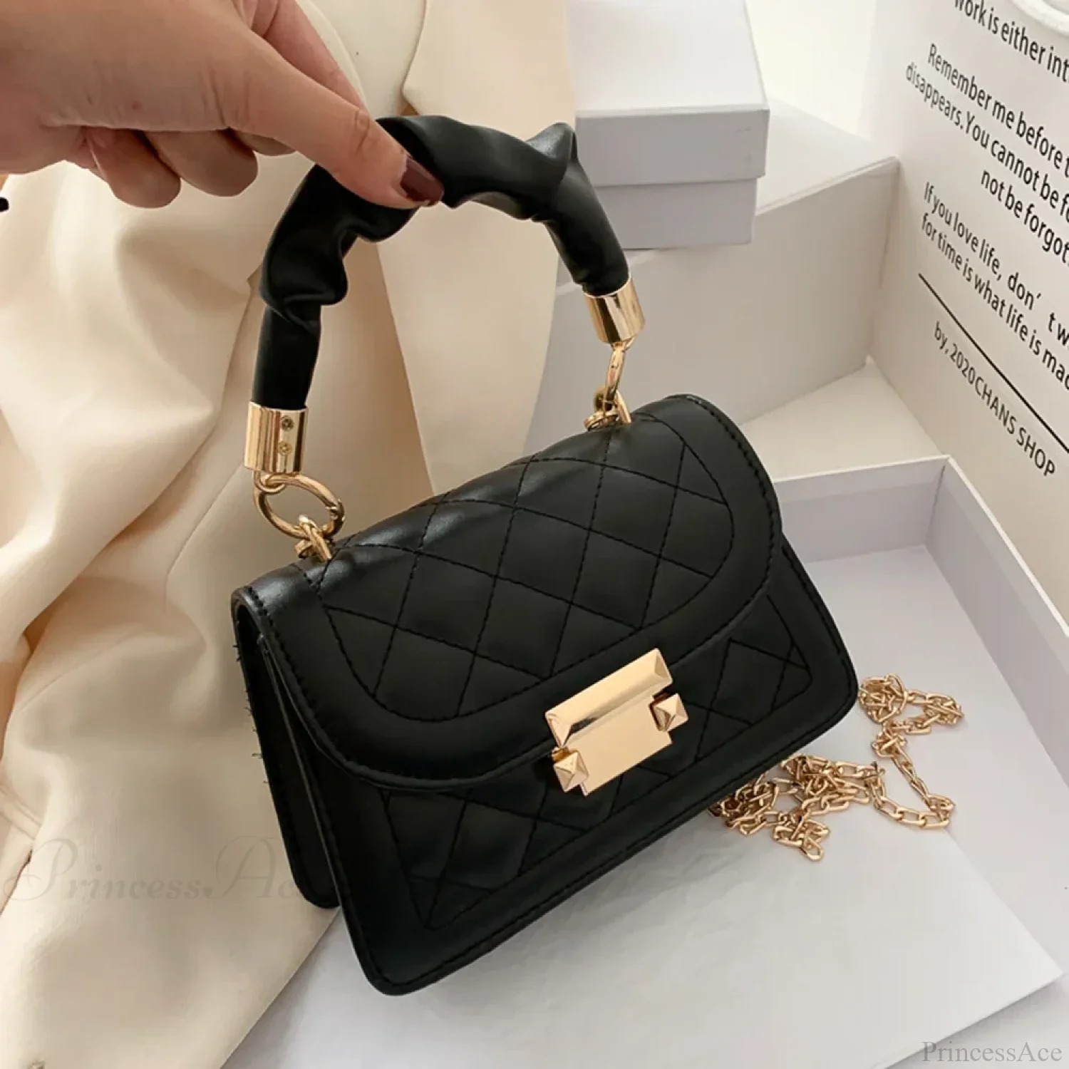 PU Leather Crossbody Lipstick Phone Storage Handbag - Image 7