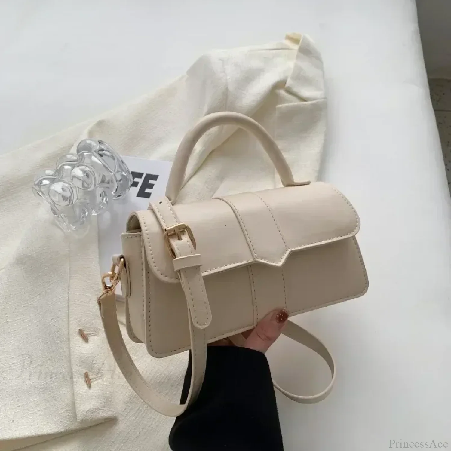 PU Leather Vintage Crossbody Underarm Satchel Women Handbag - Image 7