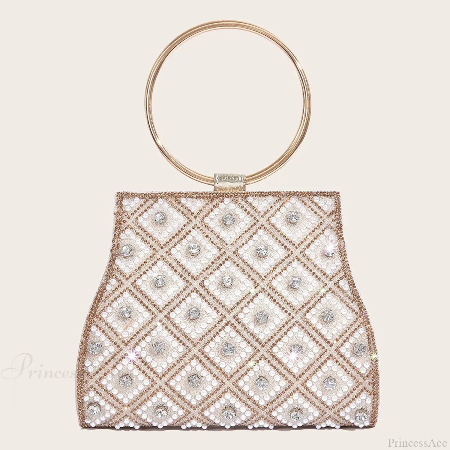 PU Rhinestone Clutch Bag for Women Party Wedding Fashion - Image 5
