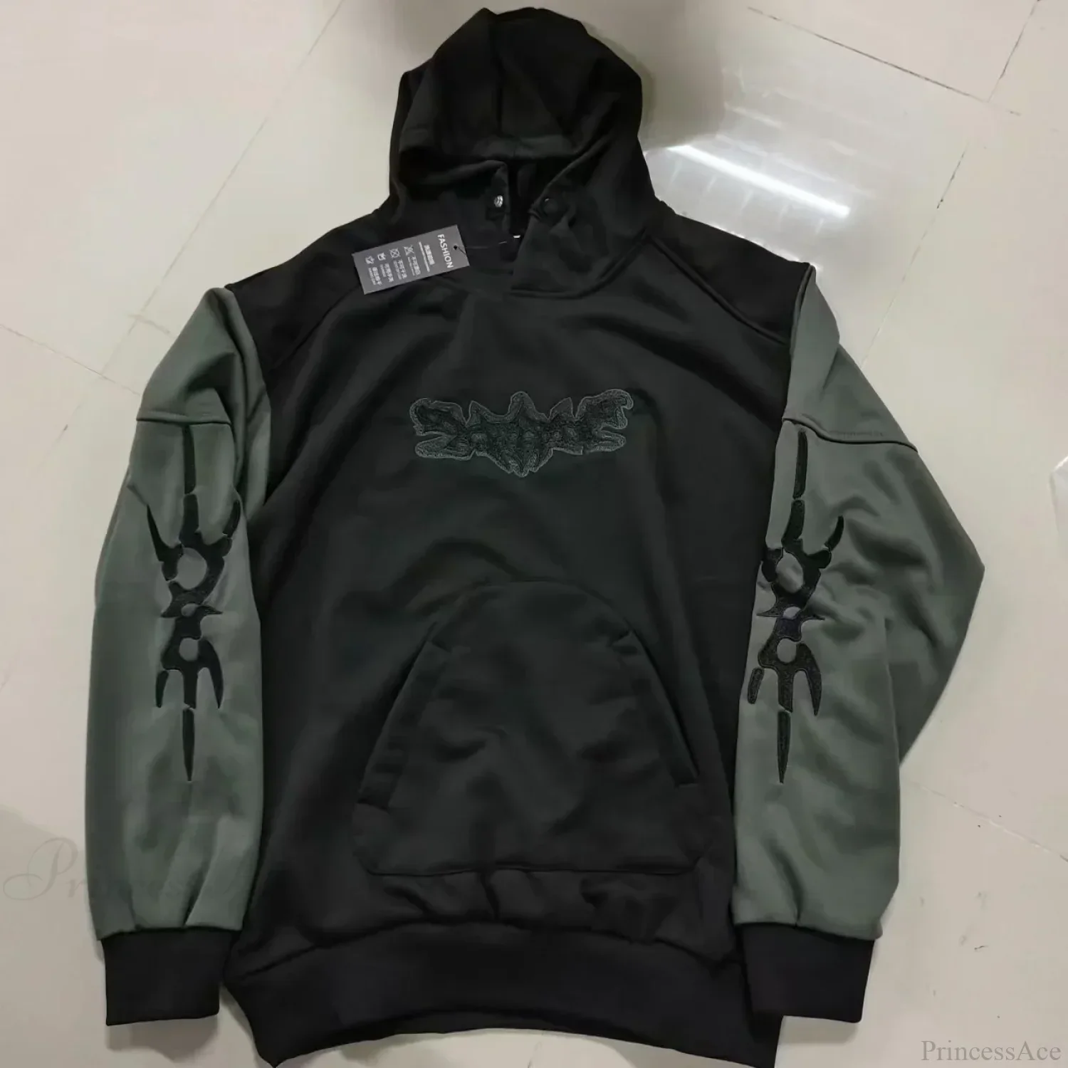 Punk Hip-Hop Embroidered Hoodie - Image 3