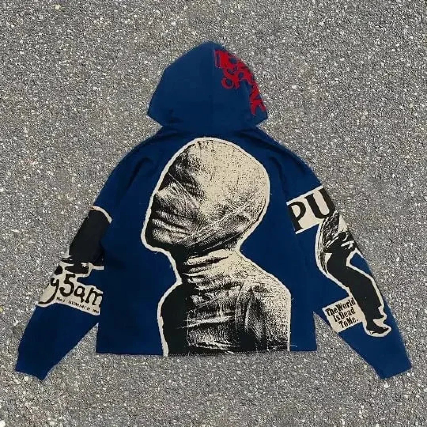 Punk Mummy Print Oversized Hoodie - Image 2