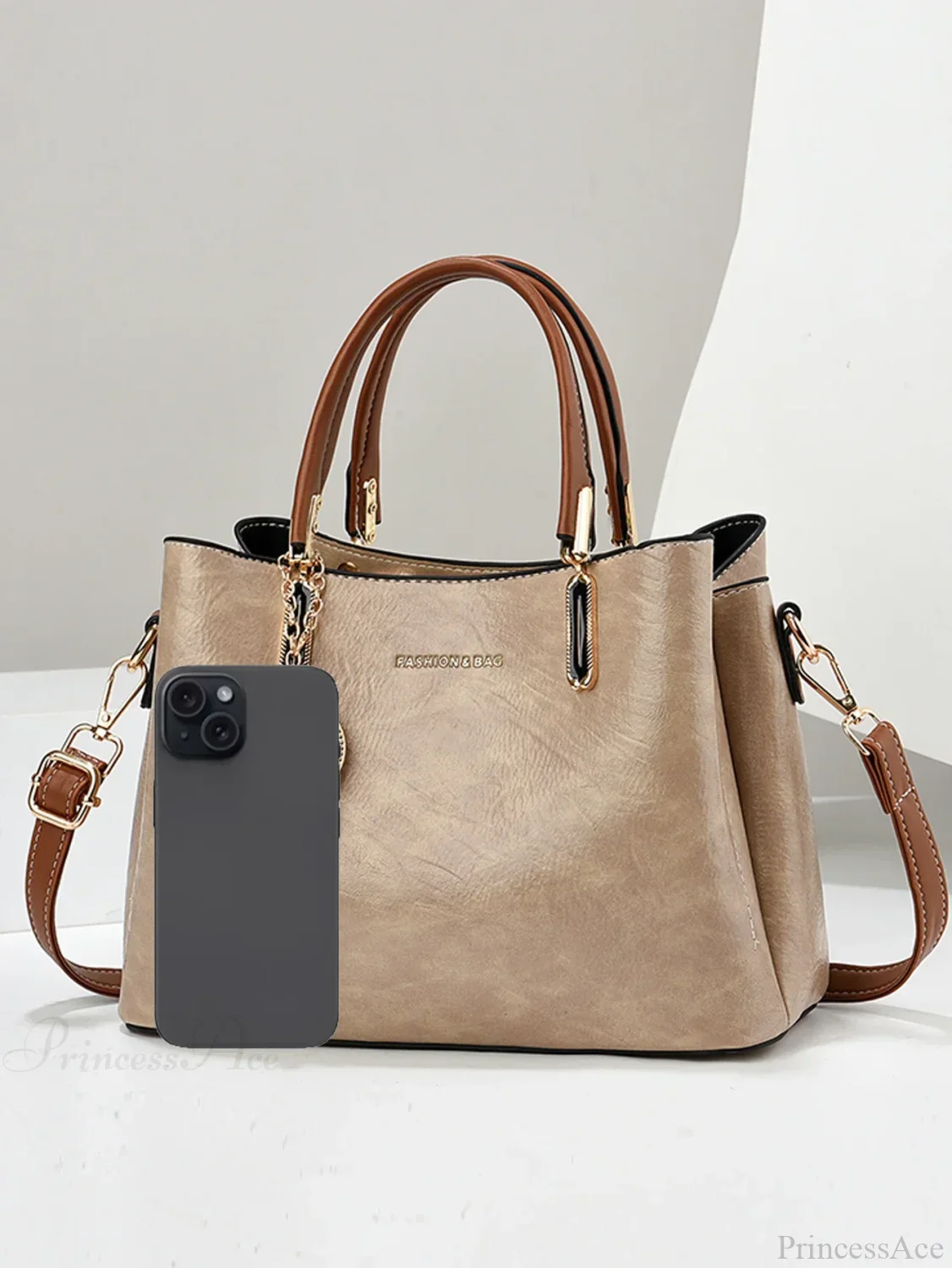 Pure Color Simple Senior Women's Crossbody Handbag - Image 4