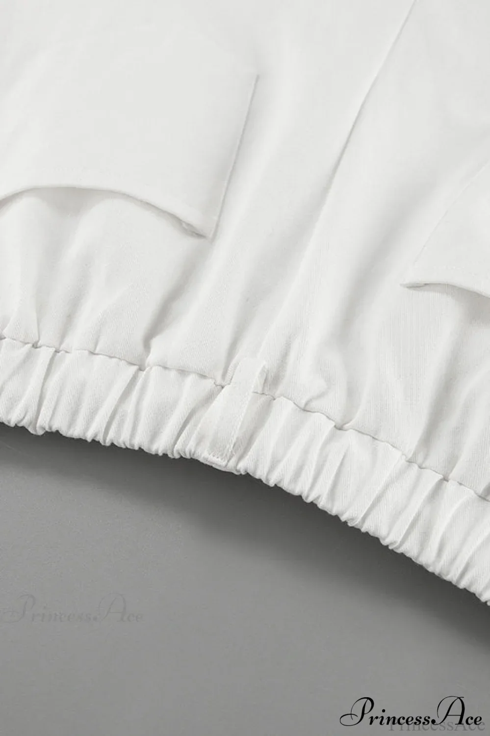 Pure Cotton White Drawstring Denim Pants - Image 4