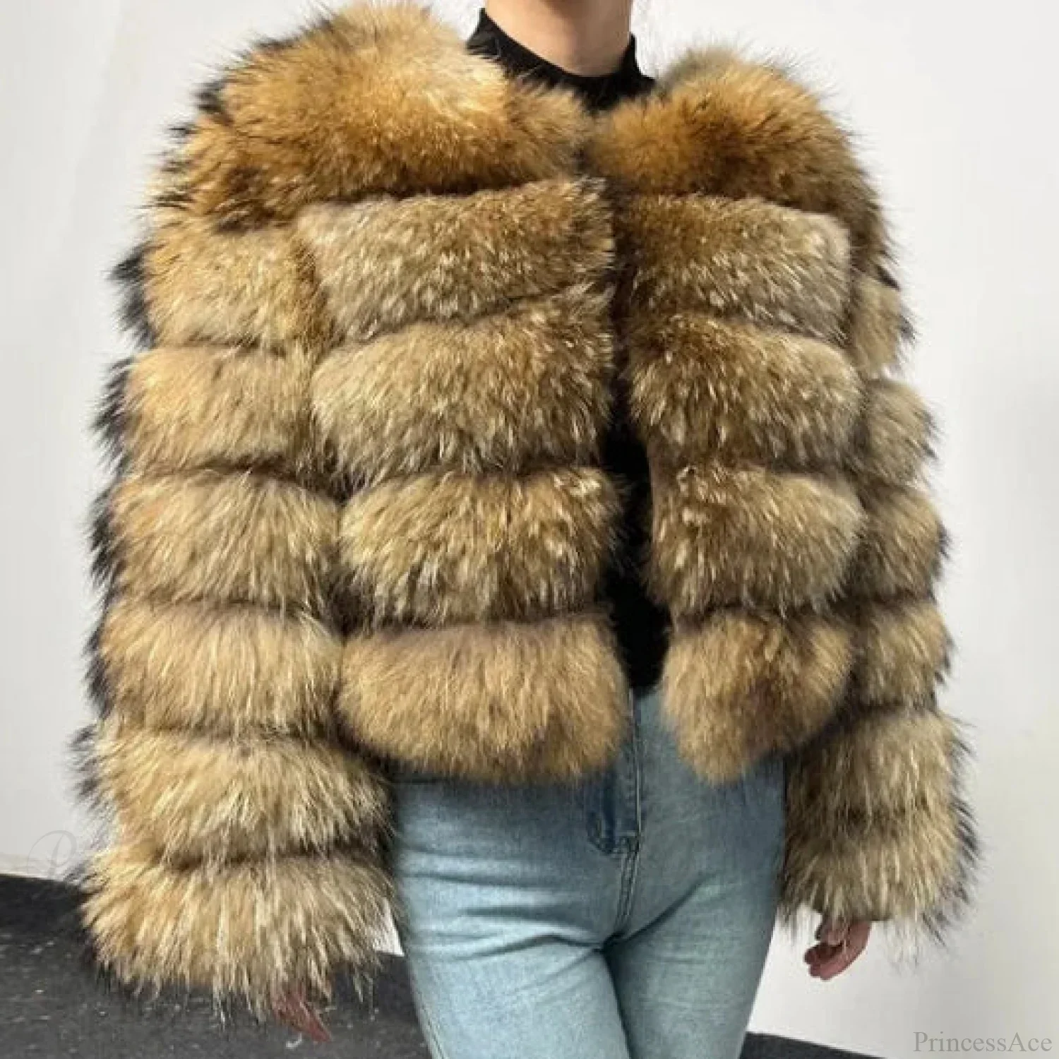 Raccoon Fur Thick Luxury Winter Coat - Image 6