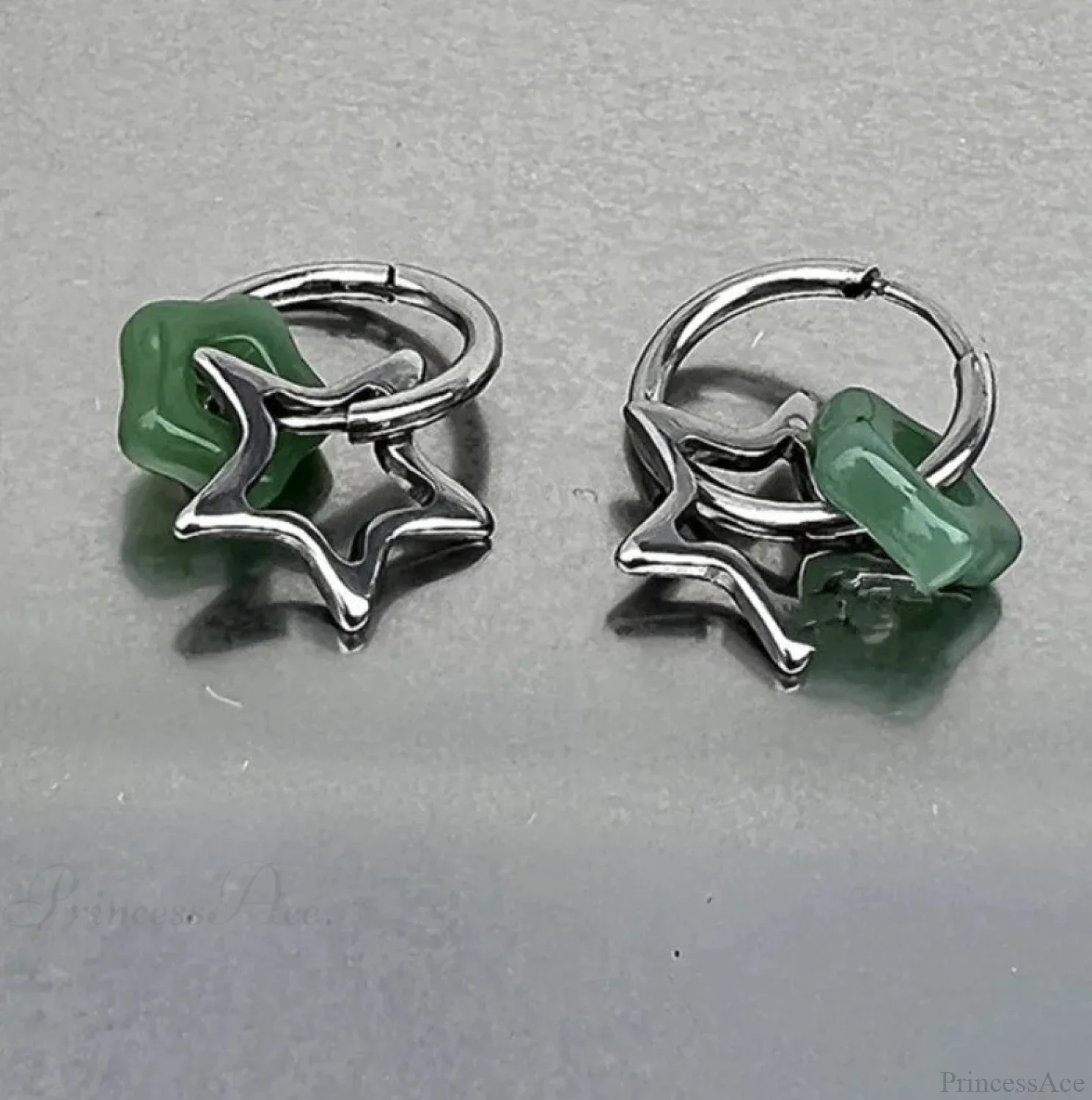 Rebel Celestial Cross Silver Empty Heart Earring - Image 19
