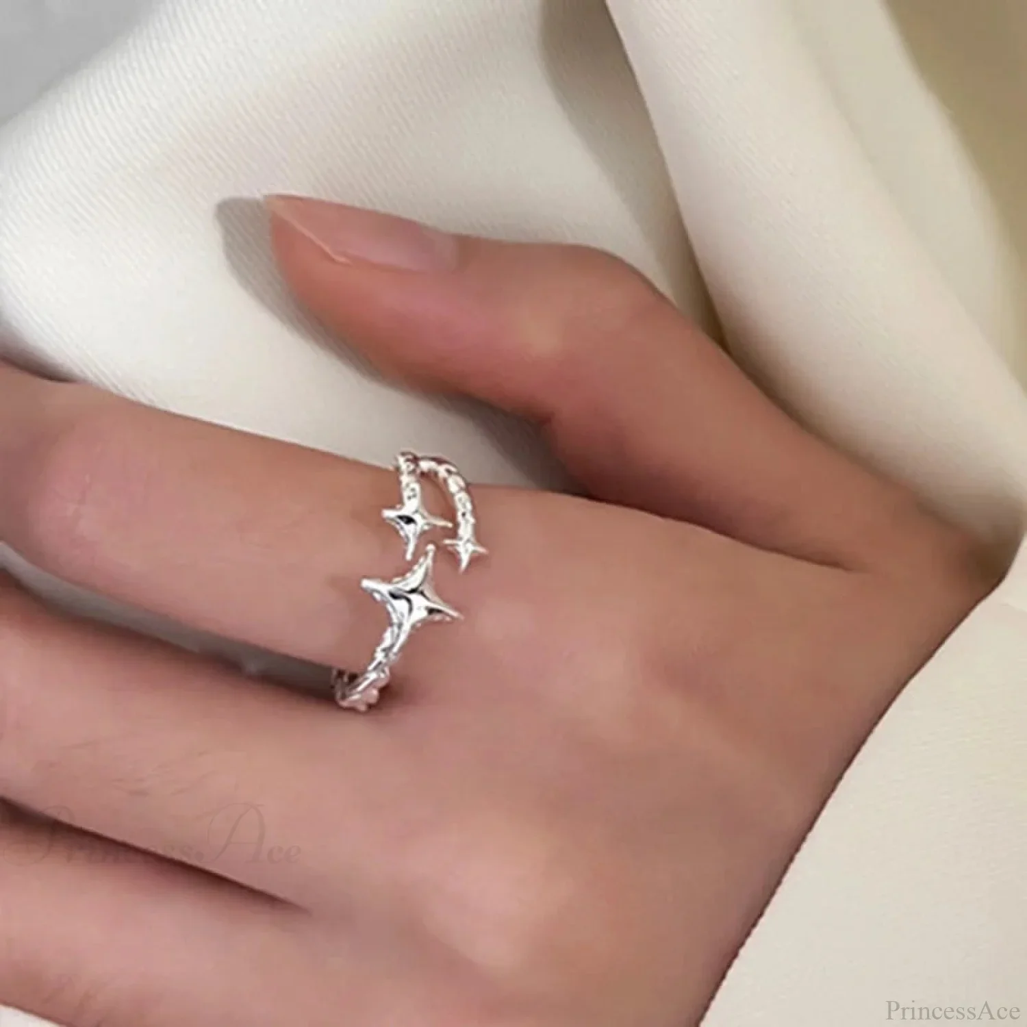 Rebel Cord Glittering Dark Ring - Image 7