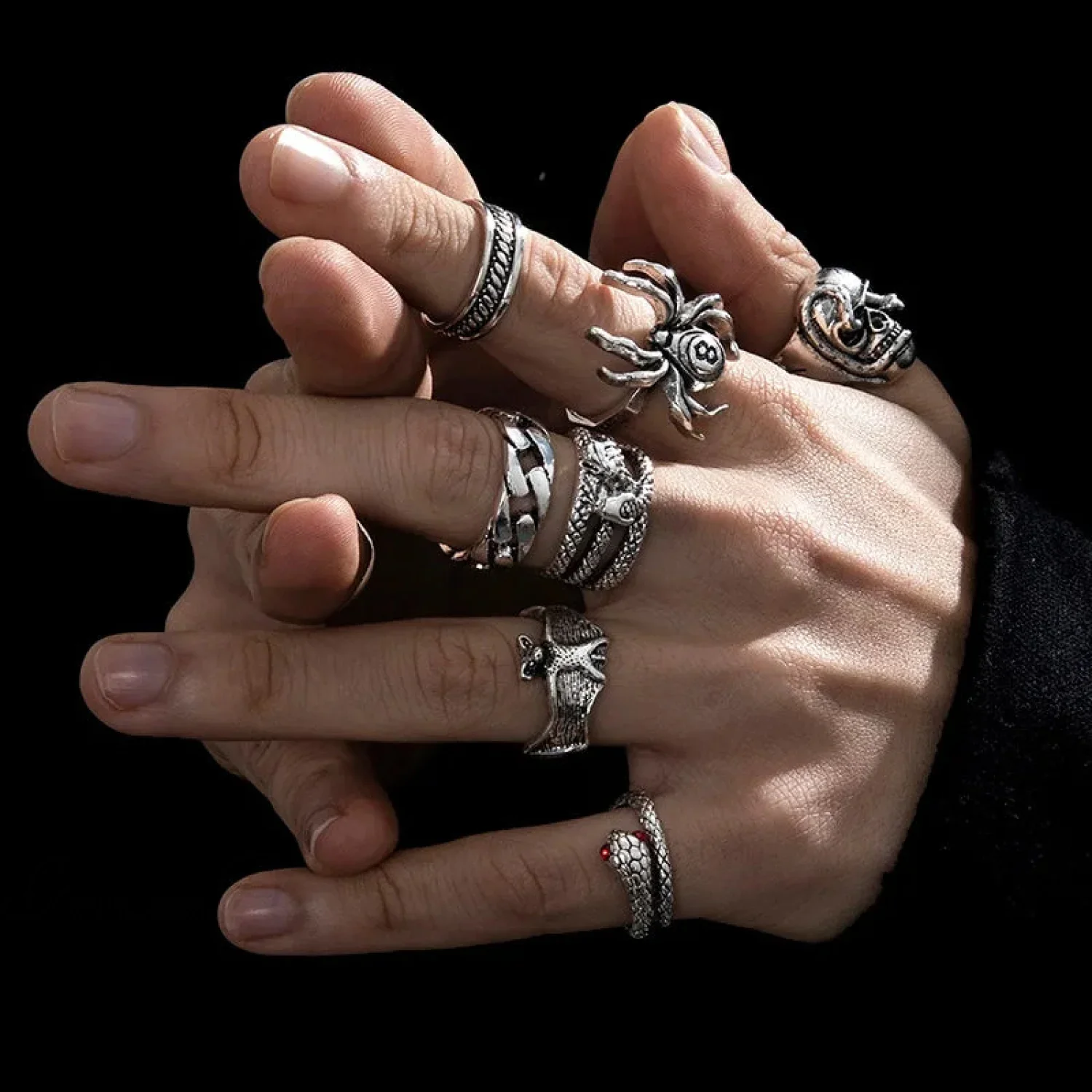 Rebel Poker Skeleton Dark Billiards Ring - Image 5