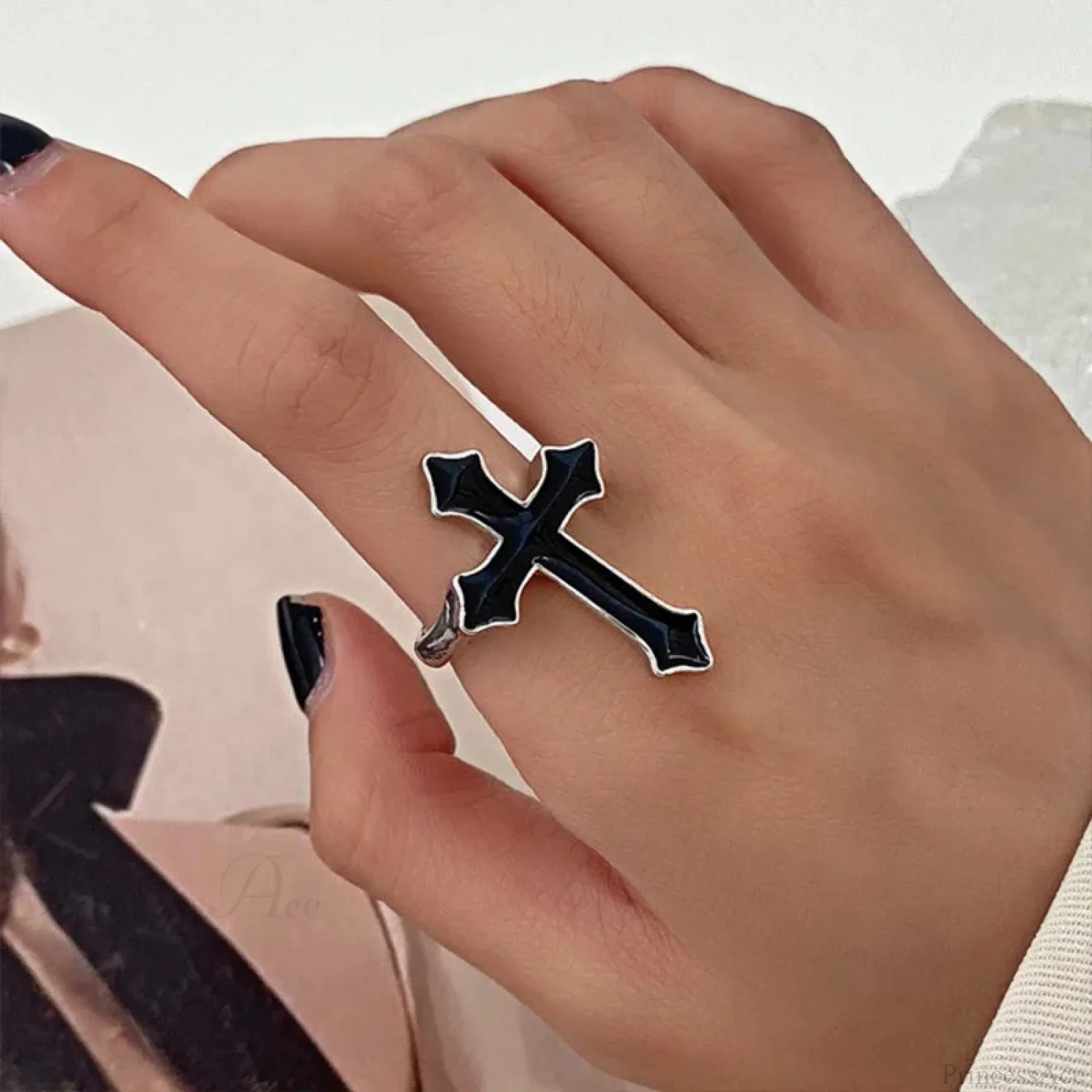 Rebellious Dark Bat Wing Ring - Image 11
