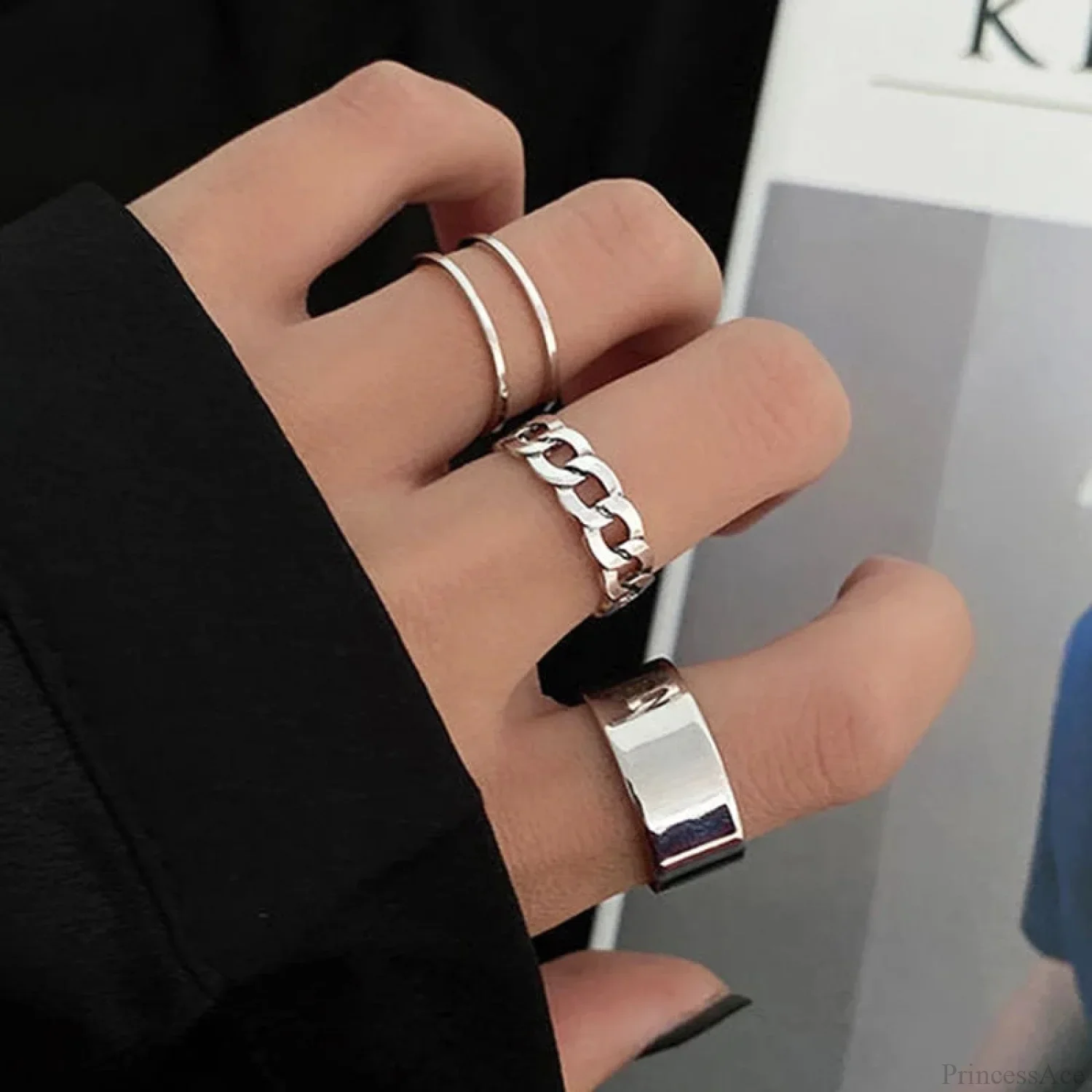 Rebellious Dark Bat Wing Ring - Image 13