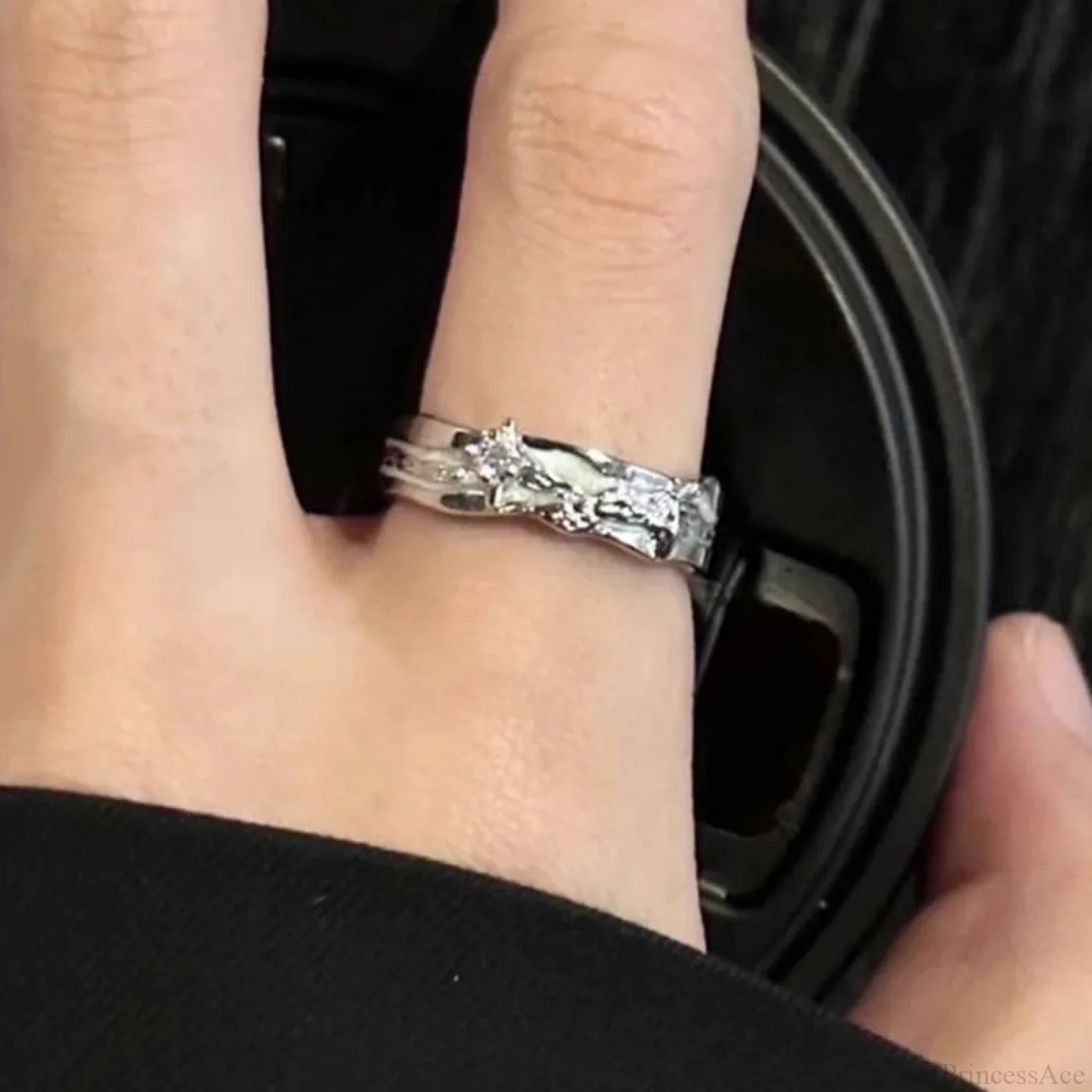 Rebellious Dark Bat Wing Ring - Image 8