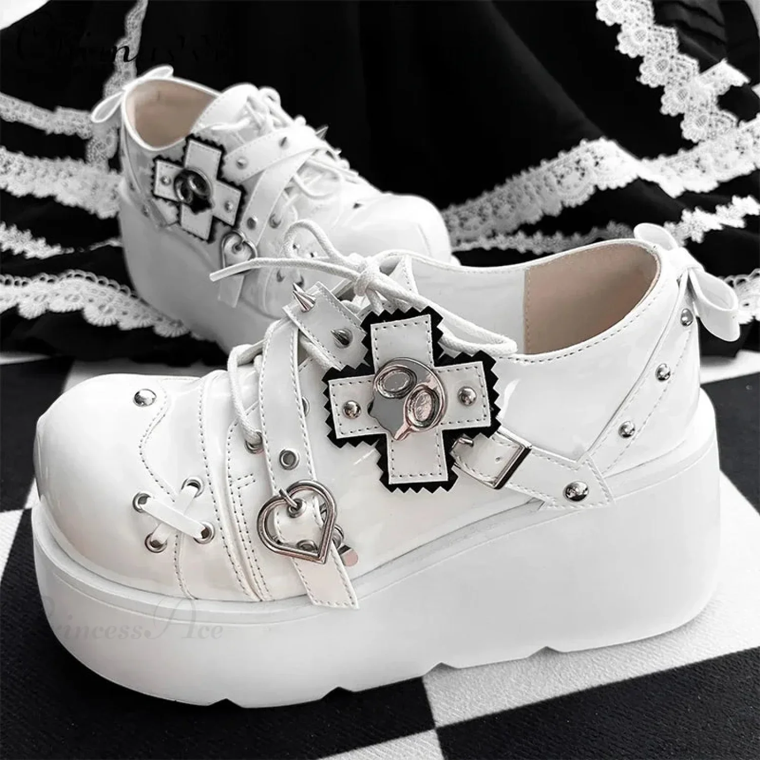 Rebellious Dark Lolita Muffin Shoe