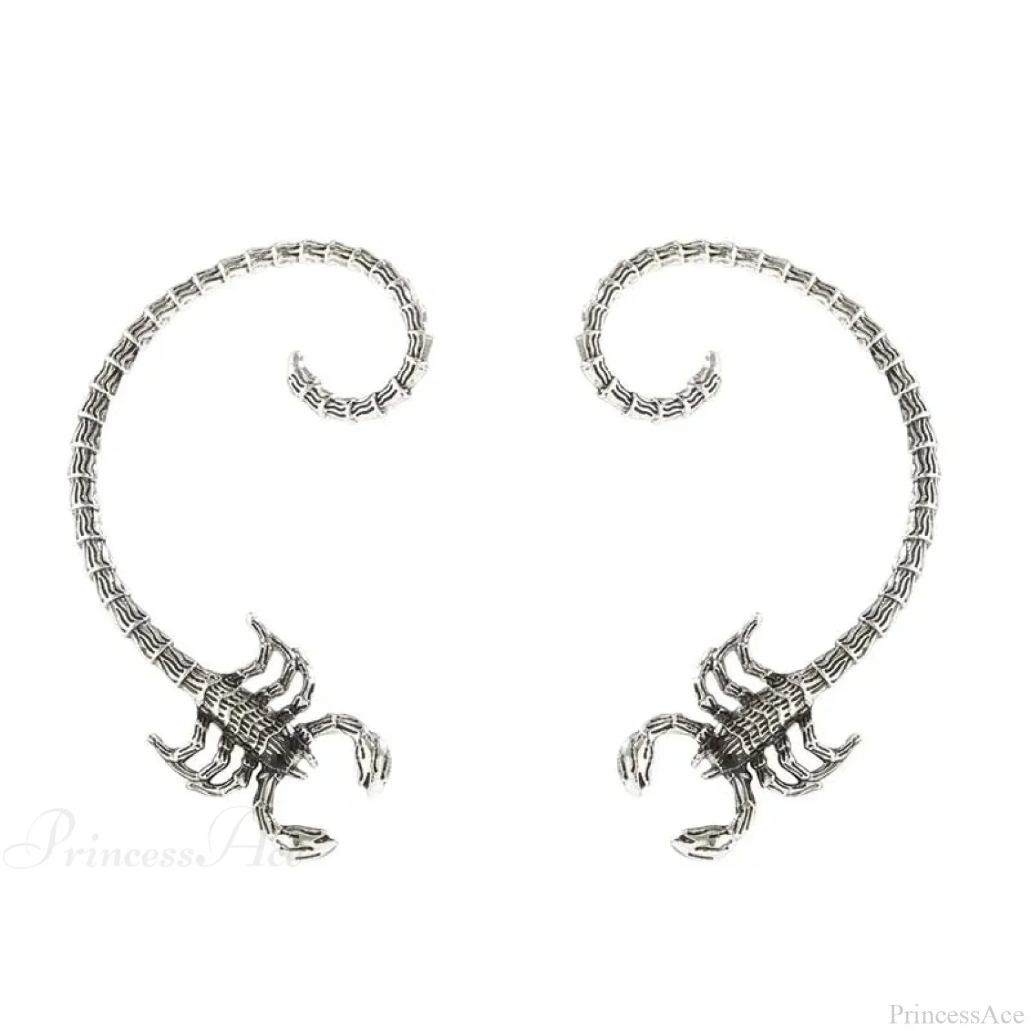 Rebellious Dark Scorpion Metallic Serpent Clip Earring - Image 11