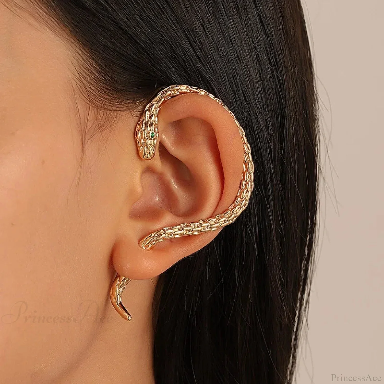 Rebellious Dark Scorpion Metallic Serpent Clip Earring - Image 12