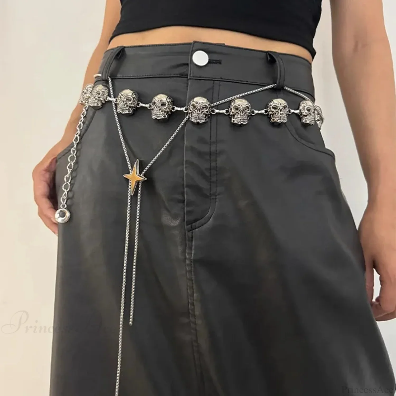 Rebellious Dark Skull Waist Belt - Image 2