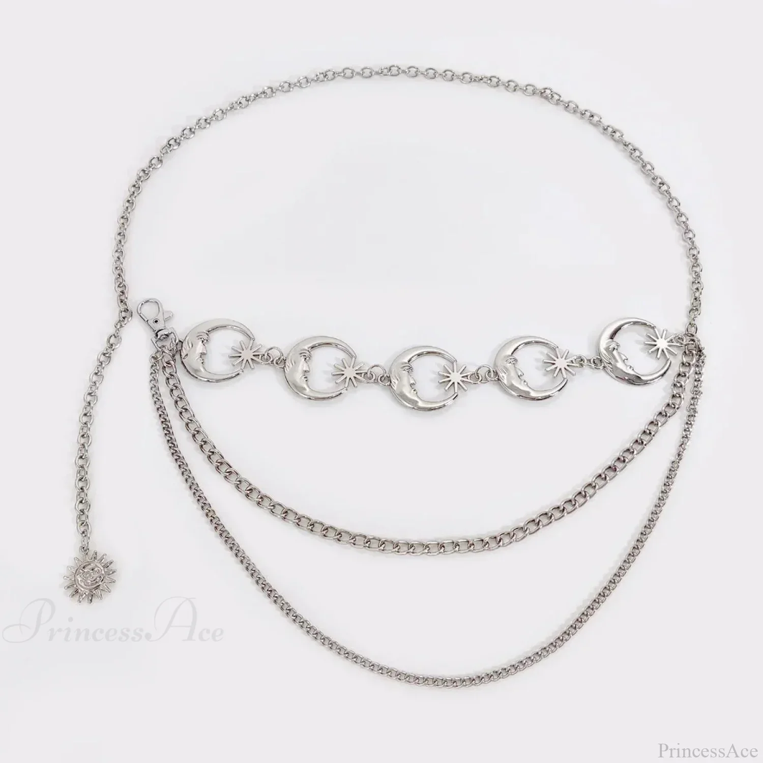 Rebellious Dark Urban Layered Waist Chain Belt - Image 6