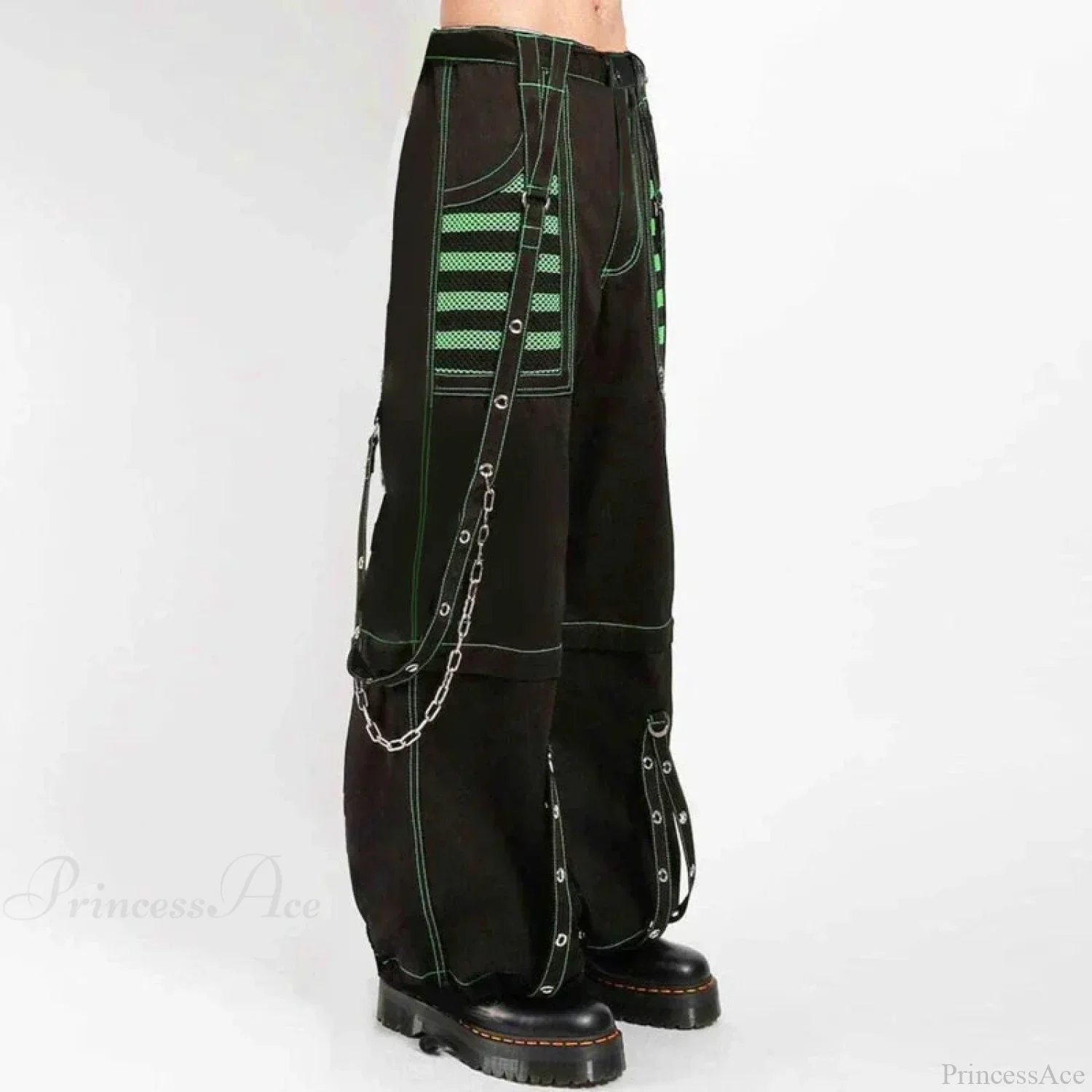 Rebellious Dark Y2K Wide Leg Trouser - Image 5