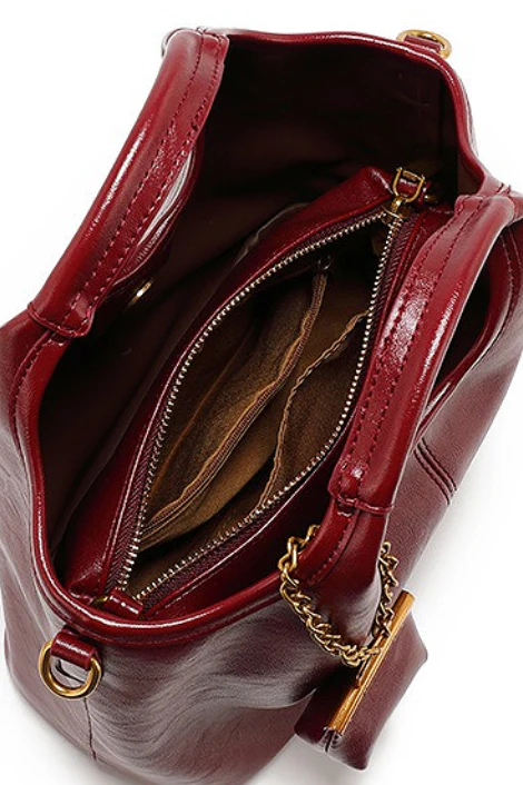 Red Chic Commuter Bag Handheld Shoulder Crossbody Bag - Image 5